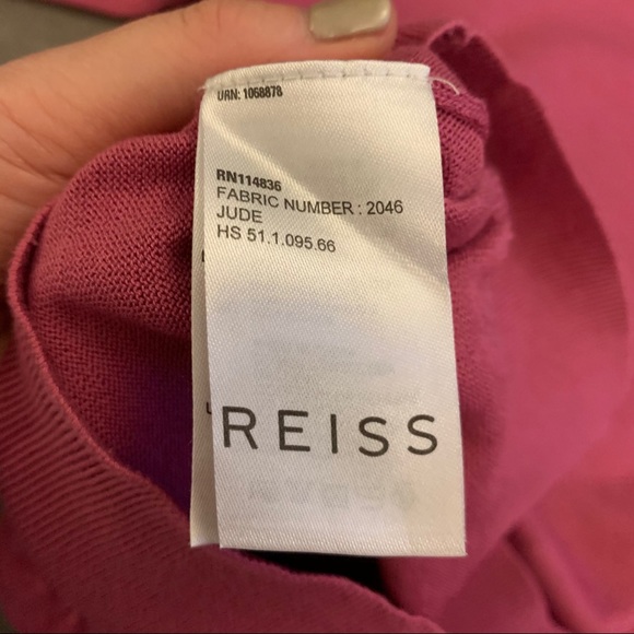 Reiss men’s cotton pink sweater (Sz L) - Picture 9 of 10
